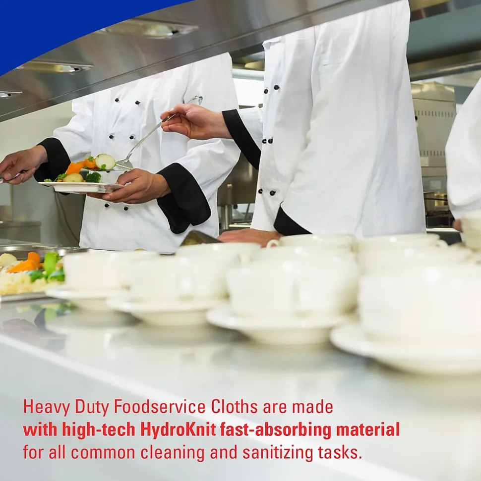 WypAll CriticalClean Foodservice Cloths, 12.5" x 23.5", White, 100 Sheets/Box (51631)