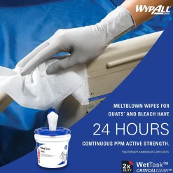 WypAll CriticalClean WetTask Fabric Cleaning Wipers, 12.5