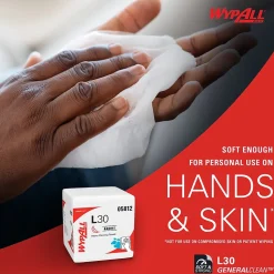 WypAll GeneralClean L30 Durable Fibers Cleaning Wipers, 12