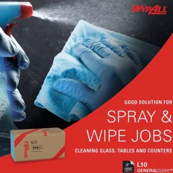 WypAll GeneralClean L10 Nylon Cleaning Wipers, 10.25