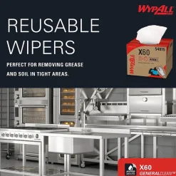 WypAll GeneralClean X60 Fabric Cleaning Wipers, 12.5