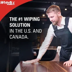 WypAll GeneralClean X60 Fabric Cleaning Wipers, 16.8" x 9.1", White, 118 Wipers/Box (34790)