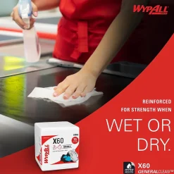 WypAll GeneralClean X60 Nylon Cleaning Wipers, 12