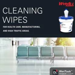 WypAll PowerClean WetTask Fabric Cleaning Wipers, 15