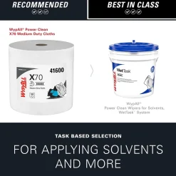 WypAll PowerClean X70 Fabric Cleaning Wipers, 13.3