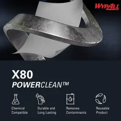 WypAll PowerClean X80 Nylon Cleaning Wipers, 12