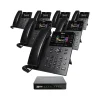 XBLUE QB1 14-Line Corded Conference Telephone System Bundle, Black (qb1-ip8g-4x7)