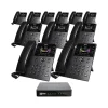 XBLUE QB1 14-Line Corded Conference Telephone System Bundle, Black (qb1-ip8g-4x11)