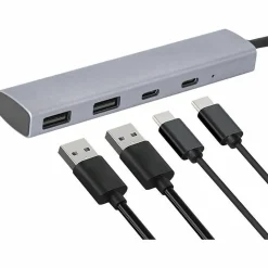 4XEM 4-Port USB-C Hub, Silver (4XUSBCHUB2A2CTAA)