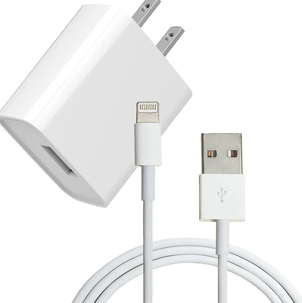 4XEM Pro Series USB-A to Lightning Charging Kit for Apple Devices, White (4XAPPLKIT6PRO)