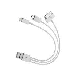 4XEM™ USB to Lightning/Micro USB Cable for iPhone/iPod/iPad/Galaxy (4XUSBMUSB830PIN)