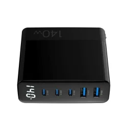 4XEM USB-A/USB-C Wall Charger, Black (4XGAN016140WB)