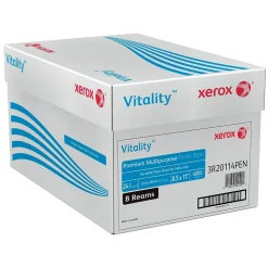Xerox Vitality 8.5" x 11" Premium Multipurpose Paper, 24 lbs., 97 Brightness, 4000 Sheets/Carton (1001)