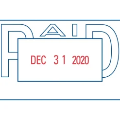 Xstamper Versadater, "Paid", Blue/Red Inks (036045)