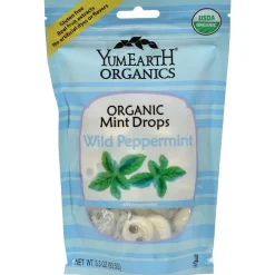 Yummy Earth Organic Candy Drops, Wild Peppermint, 3.3 oz, 3/Pack (85334)