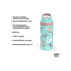 Zak! Stainless Steel Water Bottle, 14 oz. (7271-U410-3)