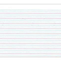 Zaner-Bloser Broken Midline Sulphite Paper; 500 Sheet, Ruled, 10.50" x 8", 500/Pack, White