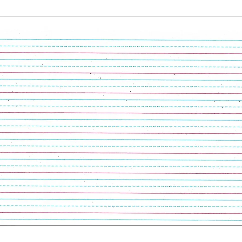Zaner-Bloser Broken Midline Sulphite Paper; 500 Sheet, Ruled, 10.50" x 8", 500/Pack, White