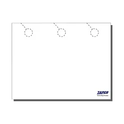 Zapco 3-Up Door Hanger, 8.5" x 11", Vellum Bristol White, 50/Pack (212-50FWH23D)