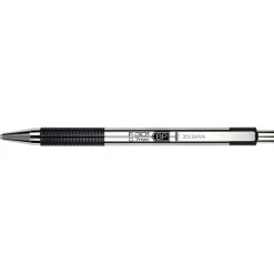Zebra F-301 Retractable Ballpoint Pen, Fine Point, 0.7mm, Black Ink, 2 Pack (27112)