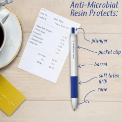 Zebra Sarasa Dry X1+ Retractable Gel Pen, Medium Point, 0.7mm, Blue Ink, Dozen (41520)