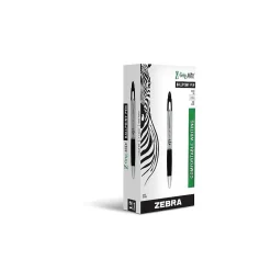Zebra Z-Grip Max Retractable Ballpoint Pen, Medium Point, 1.0mm, Black Ink, Dozen (22410)