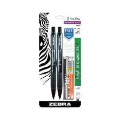 Zebra Z-Grip Plus Mechanical Pencil, 0.7mm, #2 Hard Lead, 2/Pack (55412)