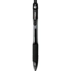 Zebra Z-Grip Retractable Ballpoint Pens, Fine Point, 0.7mm, Black Ink, Dozen (23910)