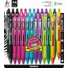 Zebra Z-Grip Retractable Ballpoint Pen, Medium Point, 1.0mm, Assorted Ink, 24 Pack (12271)