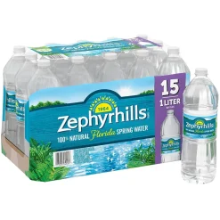 Zephyrhills 100% Natural Spring Water, Regular Flavor, 33.8 oz. Plastic Bottles, 15/Carton (11475332)