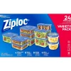 Ziploc Variety Pack Containers with Lids, Assorted Sizes, 24 Pieces/Pack (308674)