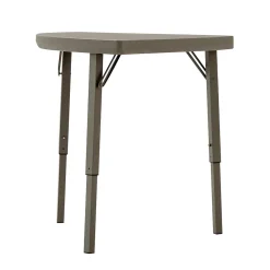 Zown Premium Collection Corner Folding Table, Brown, 2/Pk (60435PRM2E)