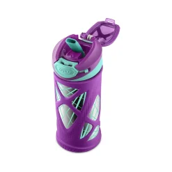Zulu Echo Stainless Steel Kids' Water Bottle, 12 oz., Purple/Turquoise (438-0343-063-6)