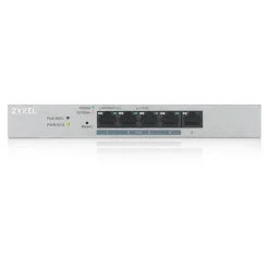 Zyxel GS1200-5HPv2 Managed 5-Port Gigabit PoE+ Desktop Ethernet Switch, Gray